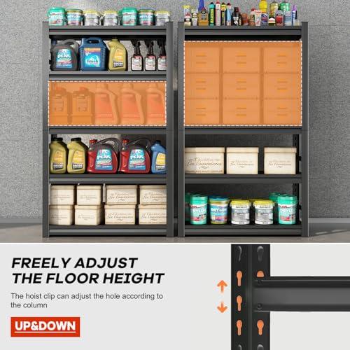 IEHFDCA IEHFDCA Garage Shelving,Heavy Duty Storage Shelves,19.7" W-59 W Heavy Duty Garage Shelving Unit, Industrial Rack,Used for Storing Items in Warehouses, garages, etc.