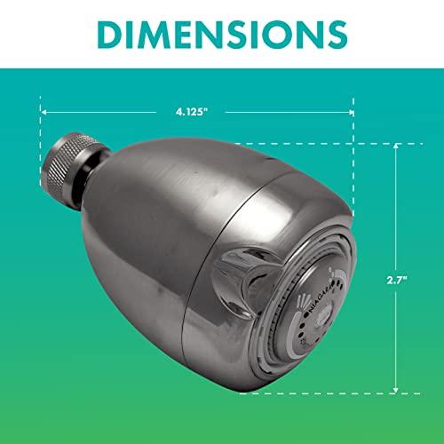 Niagara Conservation Niagara Conservation N2920BN Earth Spa 3-Spray with 2 GPM 2.7-in. Wall Mount Adjustable Fixed Shower Head in Brushed Nickel, 1-Pack | Bathroom Shower Head Sprayer with Pressure Compensation Technology