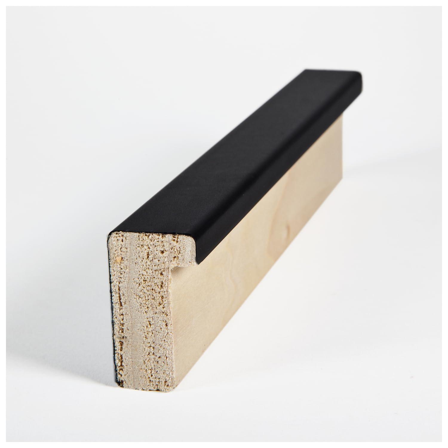 ArtToFrames ArtToFrames 24x35 inch .75 Satin Black Stem - 1.125 Rabbet Wood Picture Frame, 2WOM10015-24x35