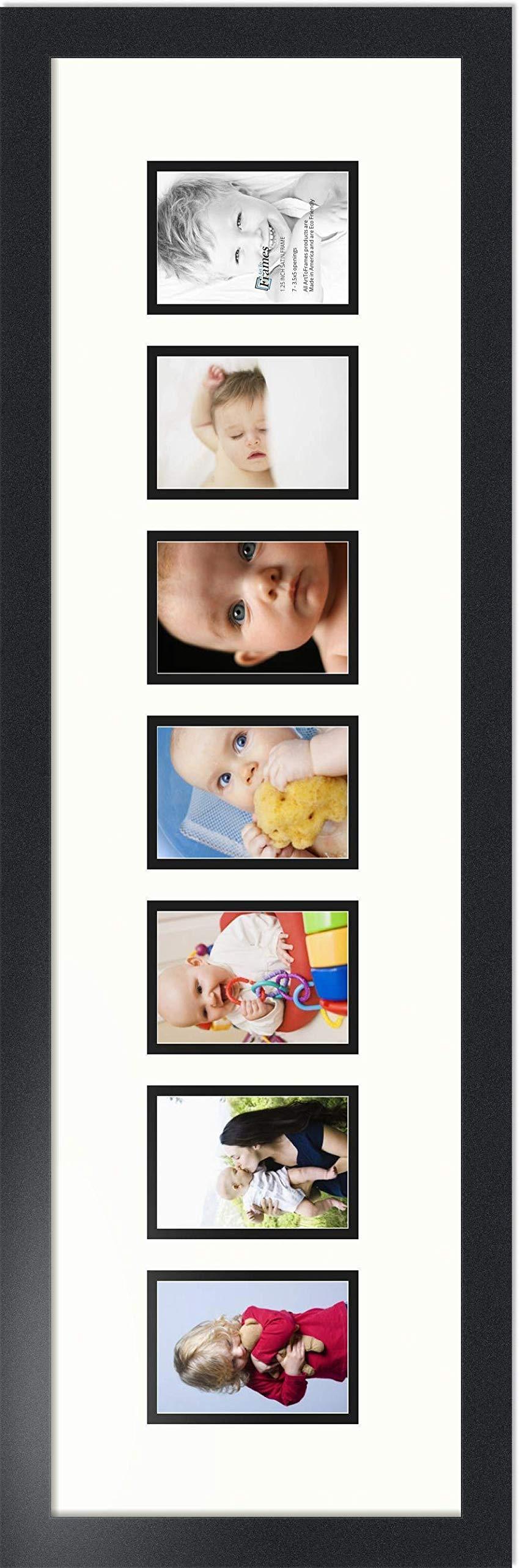 ArtToFrames Art to Frames Double-Multimat-1025-754/89-FRBW26079 34.5 by 9-Inch Picture Frame, 1.25-Inch Wide, Satin Black
