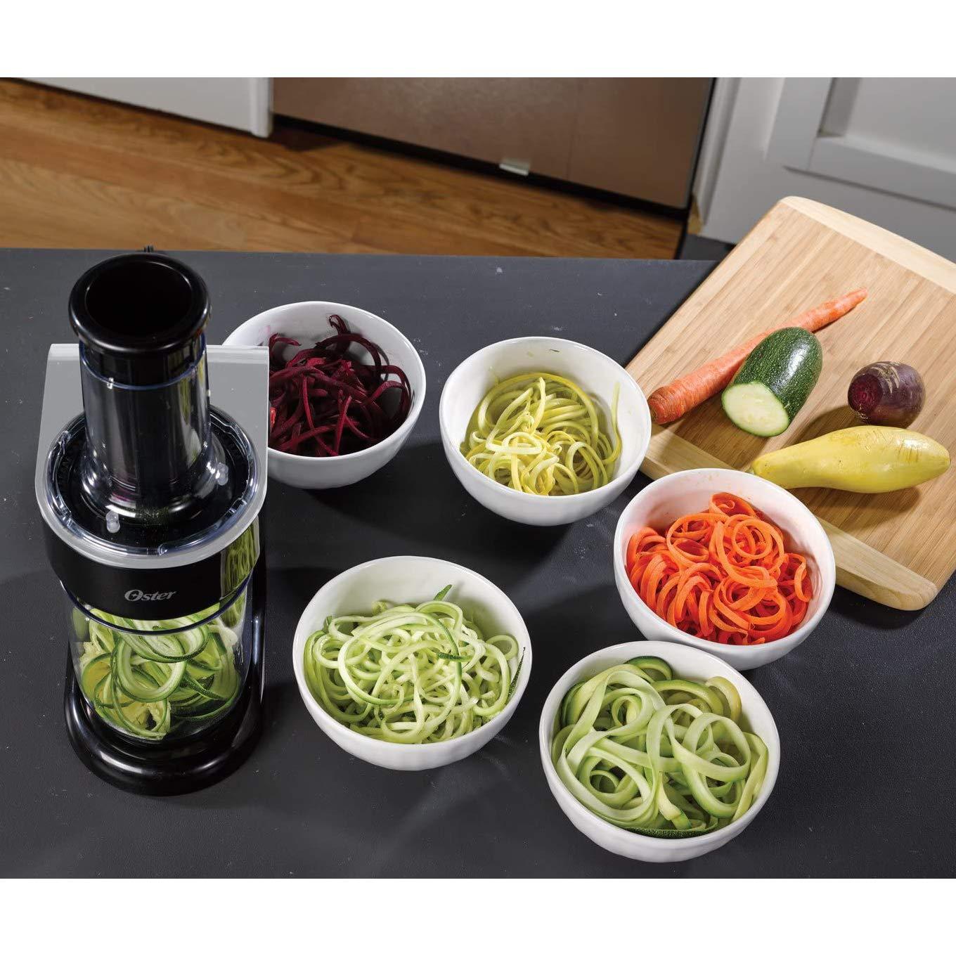 Oster Oster Easy-to-Use Electric Spiralizer with 2 Spiralizer Blades (sized for spaghetti and fettuccine noodles), Black