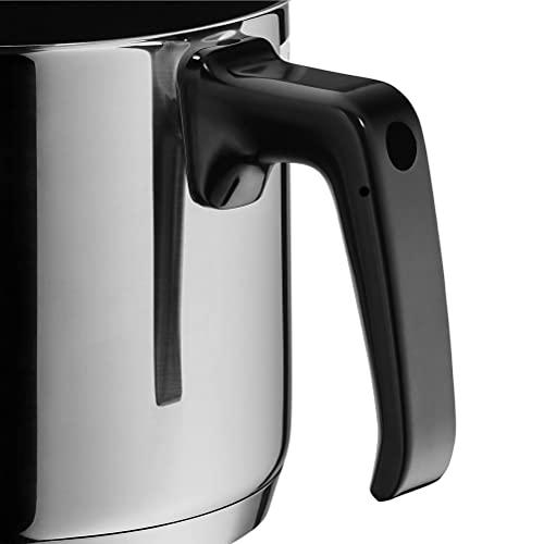 WMF WMF Milk Pot Ø 14 cm Approx. l Pouring Rim Cromargan Stainless Steel Brushed Suitable for All Stove Tops Including Induction Dishwasher-Safe