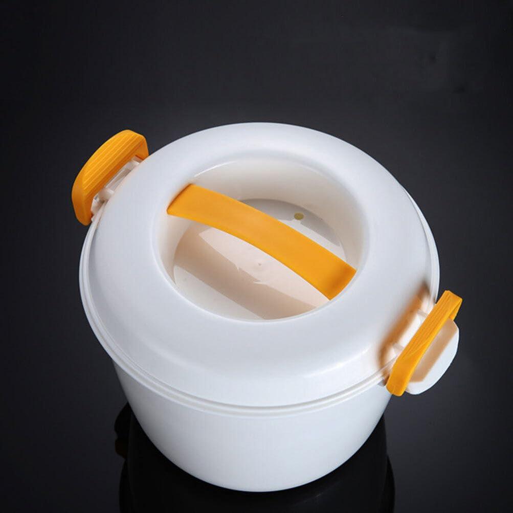 Cabilock Cabilock Microwave Steamer Pot Microwave Rice Cooker, Small Mini Steamer Rice Pasta Cooker Rice Maker Noodle Ramen Bowl Soup Bowl Storage Plate for Chicken Bacon Vegetables Heating Dish l