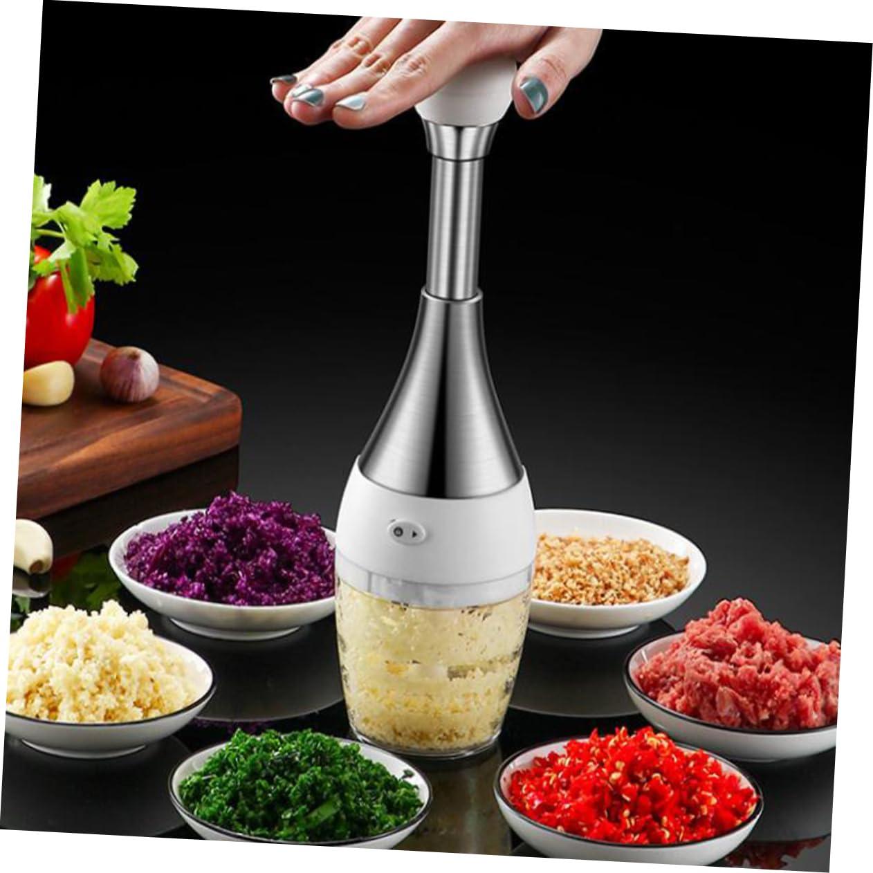 GRIRIW GRIRIW 1pc Mincer Garlic Cutter Electric Mixer Meat Crusher Handheld Mixer Babyfood Food Maker Grinder Manual Garlic Onion Mixer Electric Slicer Vegetable Cutter Ginger Pp White