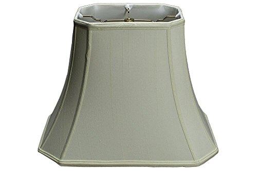 UpgradeLAMPS Shantung Silk Rectangle Cut Corner Lamp Shade, Eggshell | 14 inch by UpgradeLAMPS