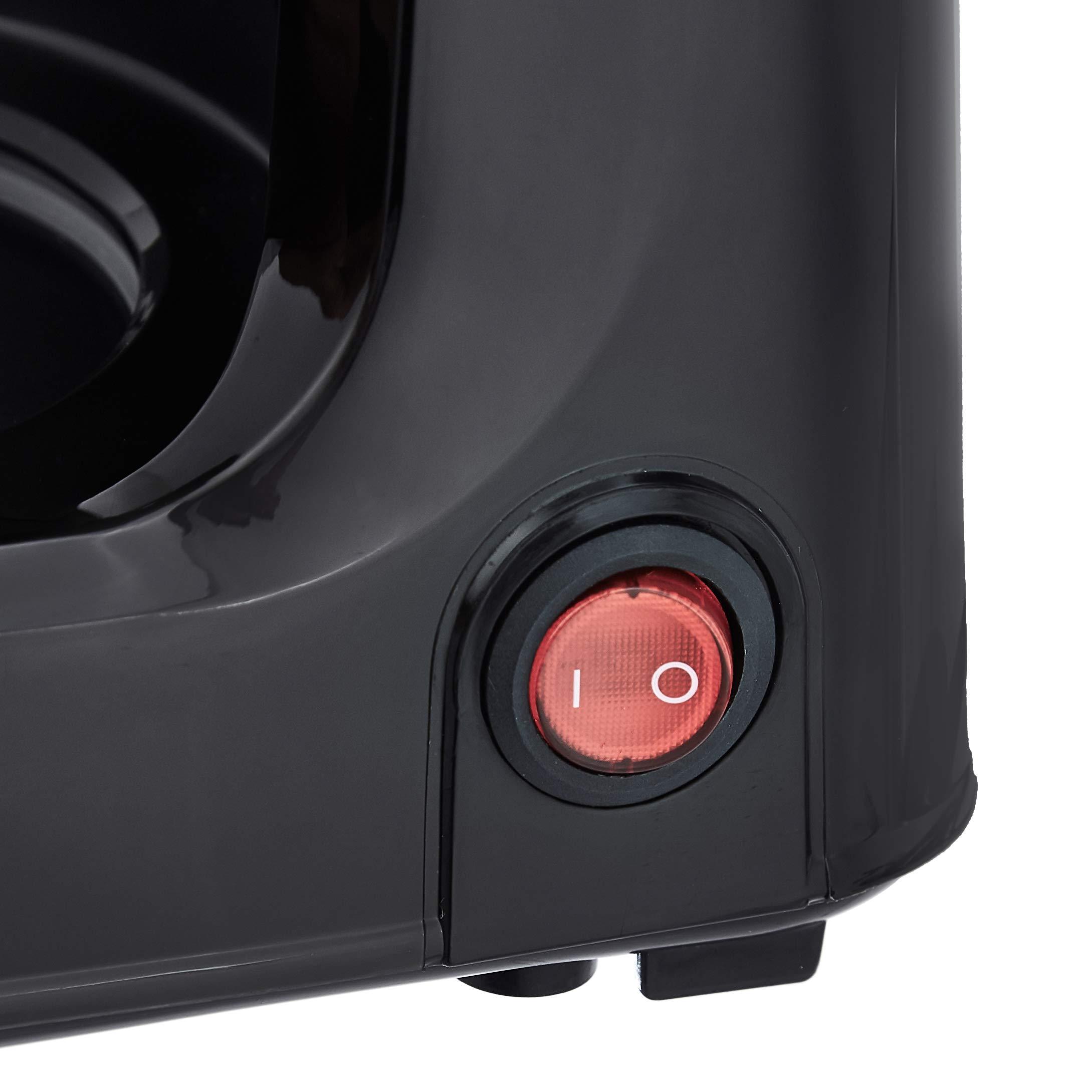 Amazon Basics Amazon Basics Coffee Makers, 5-Cup Coffee Machines with Reusable Filter, Coffee Pots, Black & Stainless Steel