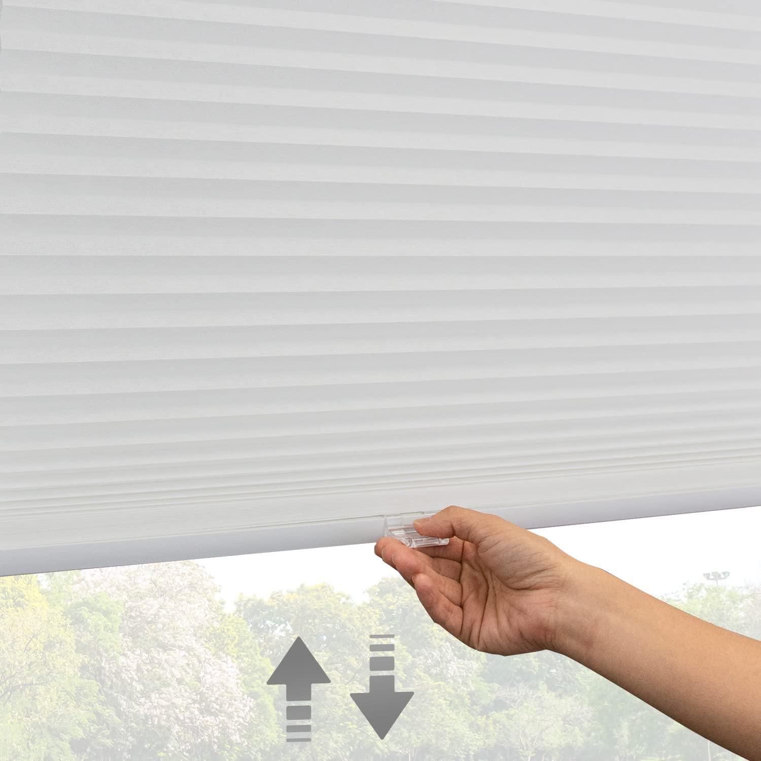 CHICOLOGY CHICOLOGY Cellular Shades, Top Down Bottom Up Shades, Custom Blinds for Windows, Window Shades for Home, Door Blinds, Window Coverings, Cellular Blinds, Pewter (Light Filtering), 33.25" W x 48" H