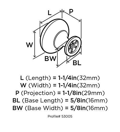 Amerock Amerock, Oil Rubbed Bronze | 1-1/4 inch (32 mm) Diameter | Edona | 1 Pack | Drawer Knob | Cabinet Hardware