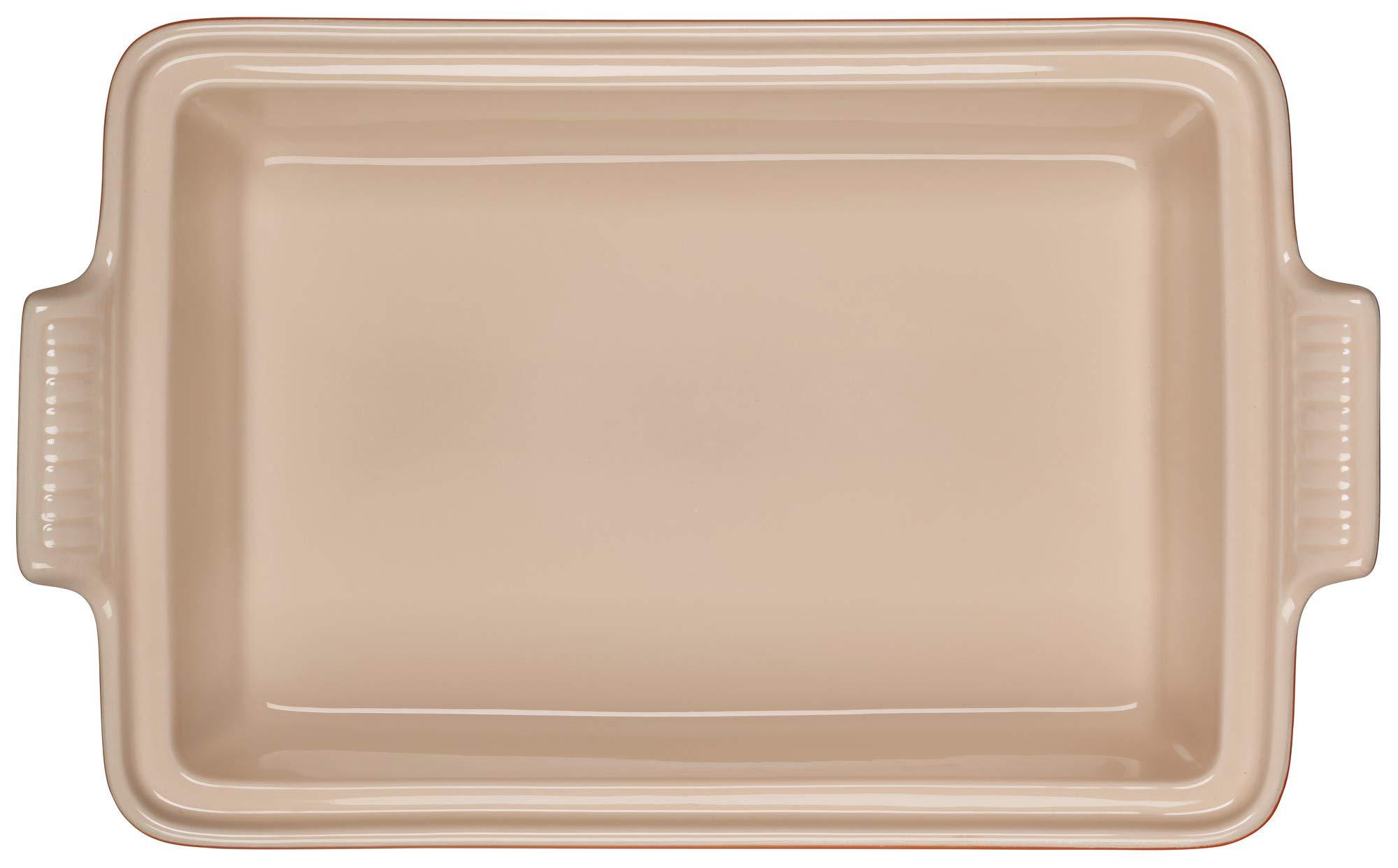 Le Creuset Le Creuset Stoneware Heritage Covered Rectangular Casserole, 4 qt. (12" x 9"), Flame