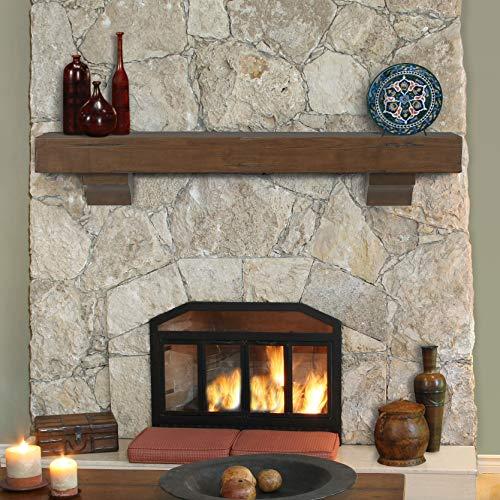 Pearl Mantels Pearl Mantels 412-60-70 Shenandoah Pine 60-Inch Fireplace Mantel Shelf, Rustic Cherry