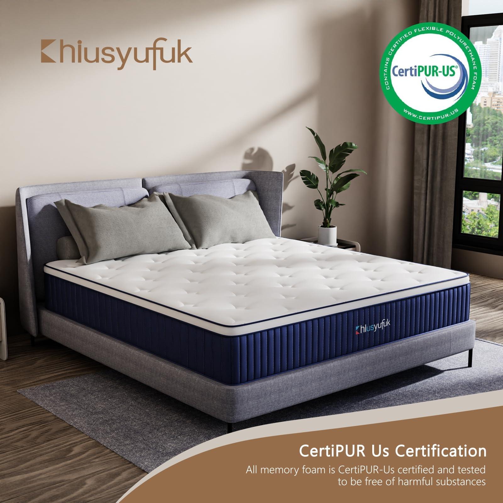Chiusyufuk Chiusyufuk Full Mattress,12 Inch Full Size Mattress in a Box,Single Bed Mattress with Memory Foam and Pocket Spring,Ergonomic Design & Pressure Relief,Medium Firm Mattress,54"*75"*12"