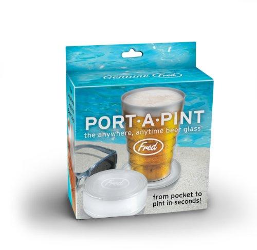 Genuine Fred Genuine Fred PORT-A-PINT Collapsible Beer Glass, Clear