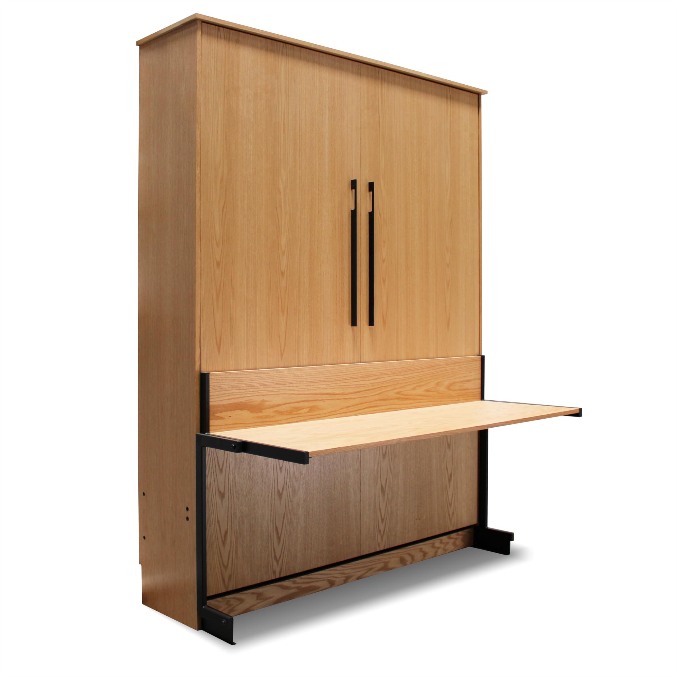 Wilding Wallbeds Wilding Wallbeds Deluxe Murphy Bed Mechanism with Desk Kit Vertical Wall Bed, DIY Frame Hardware for Folding Cabinet, Easy to Build Hidden Bed (King US Standard)