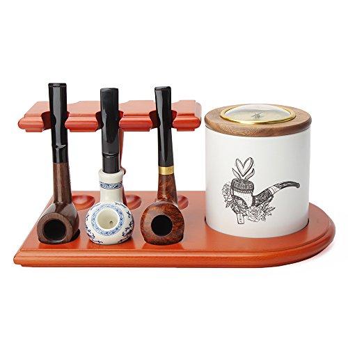 JIBILL JIBILL Ceramic Humidor Jar Tin Airtight Storage with Lid Integrated Hygrometer and Humidifier CG0016