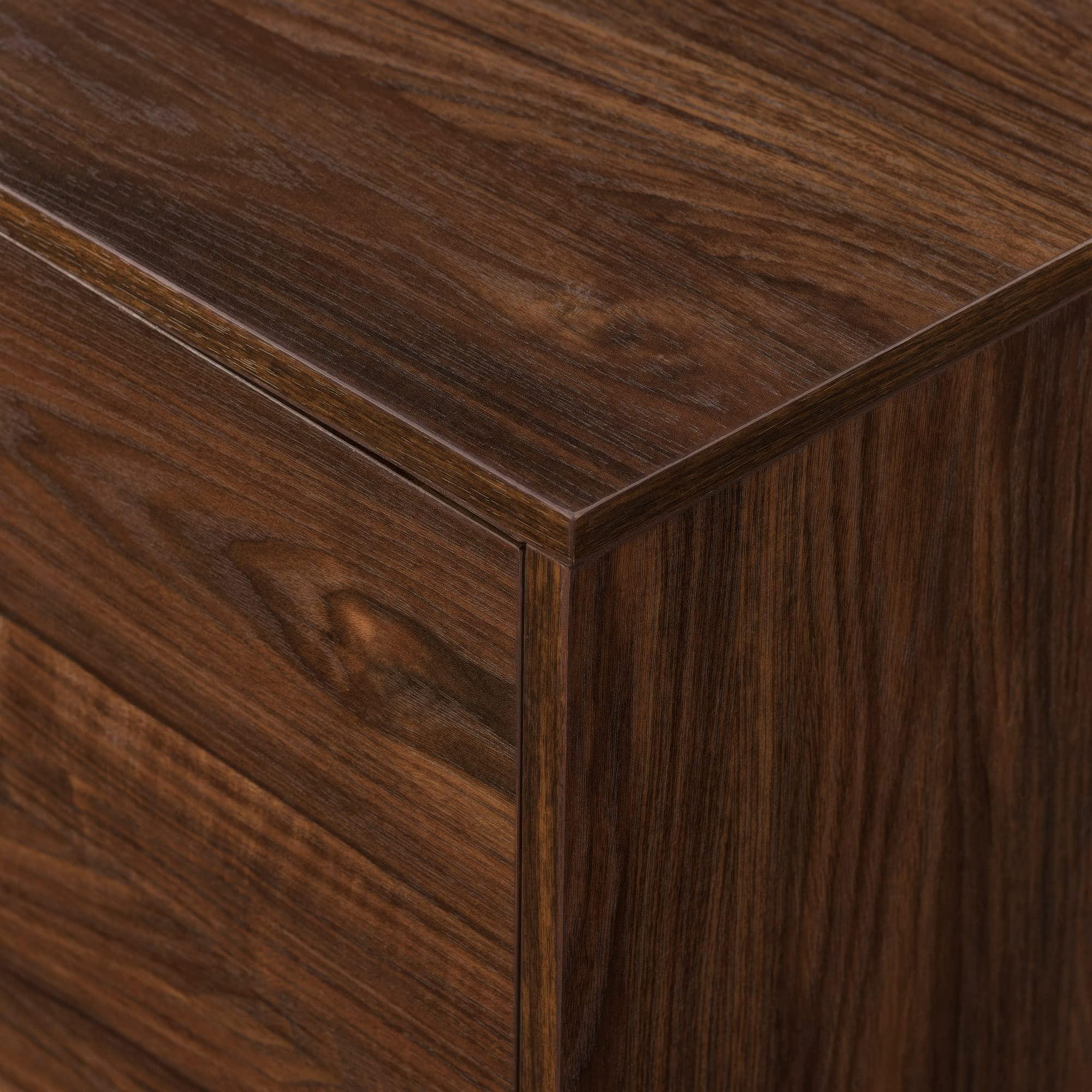 Walker Edison Walker Edison Nora Modern Minimal Open-Shelf Stand for TVs up to 80 Inches, 70 Inch, Dark Walnut