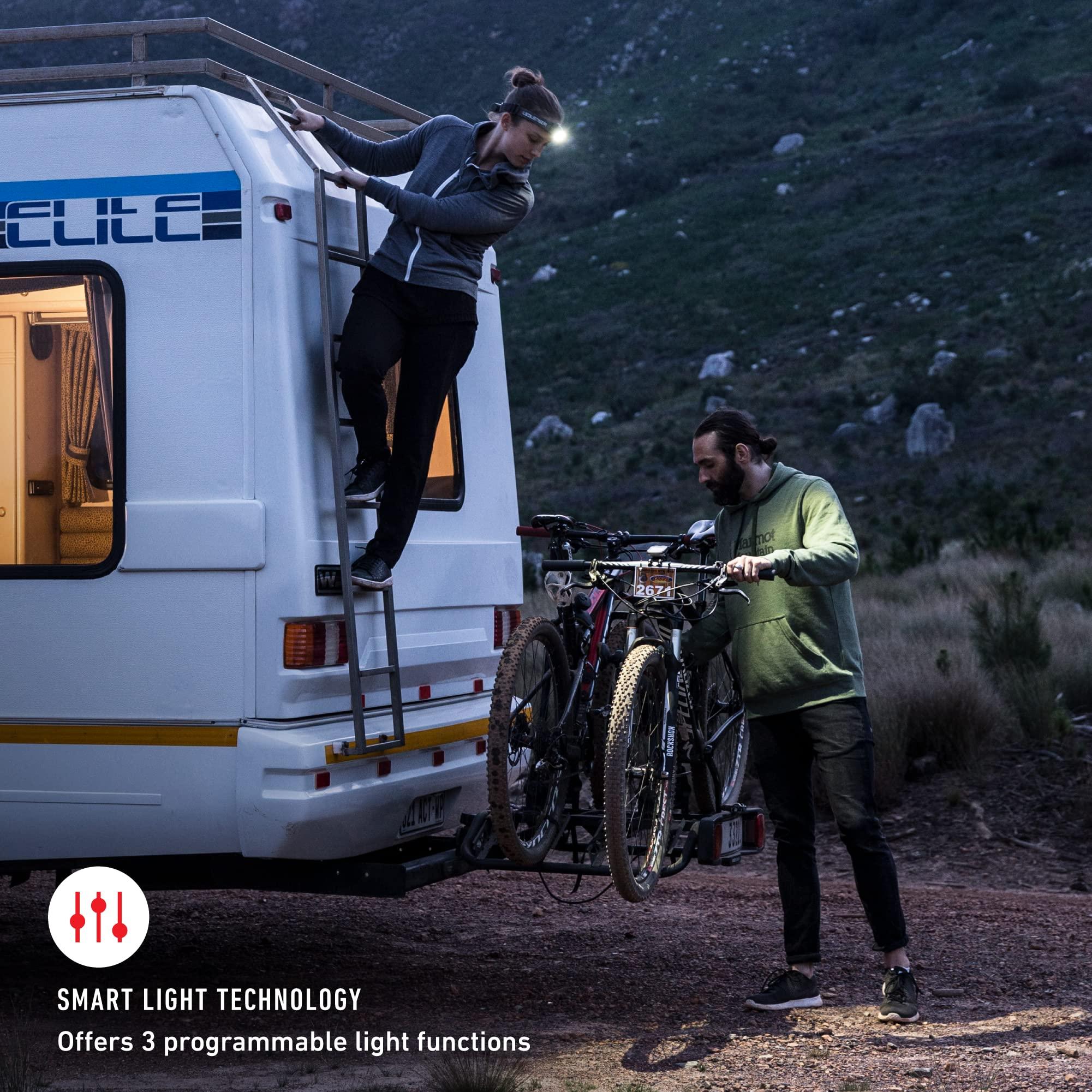 Ledlenser Ledlenser, MH10 Rechargeable Headlamp, High Power LED, Water Resistant, 600 Lumens, Hands-Free Light for Outdoor Use, Camping, Tactical, Hunting, Fishing, Black