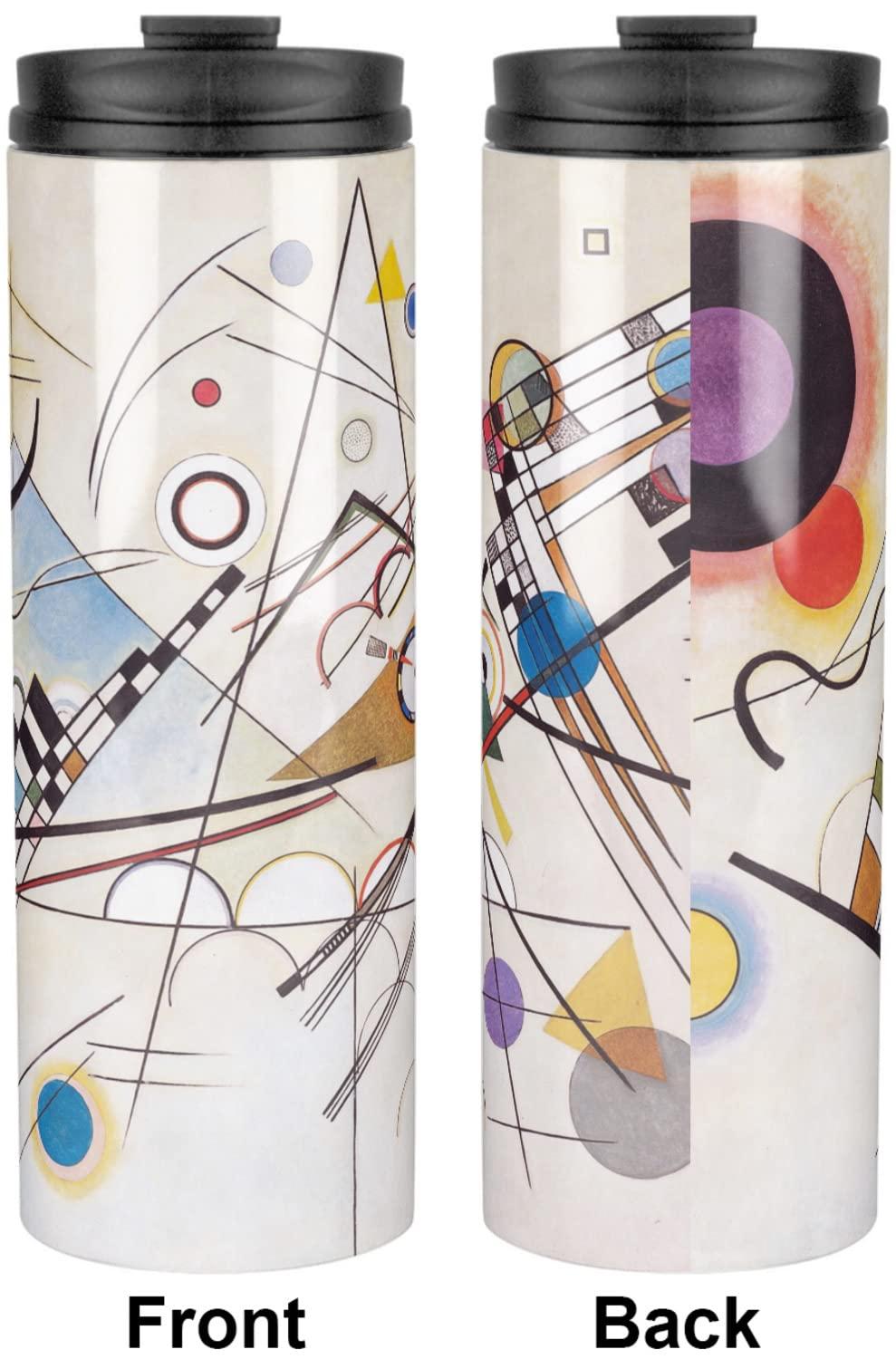 YouCustomizeIt Kandinsky Composition 8 Stainless Steel Skinny Tumbler