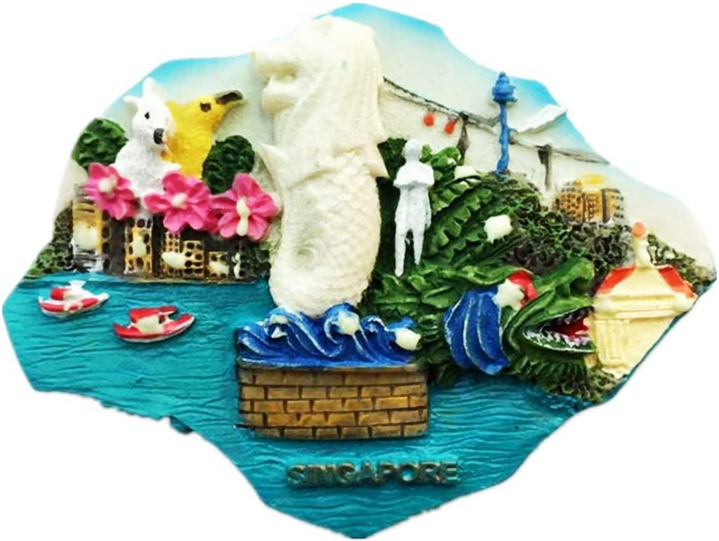 ALTKO Luminous Merlion Universal Studios Singapore Magnet Fridge Refrigerator Magnet Decoration Sticker Souvenir Resin Crafts Kitchen Whiteboard
