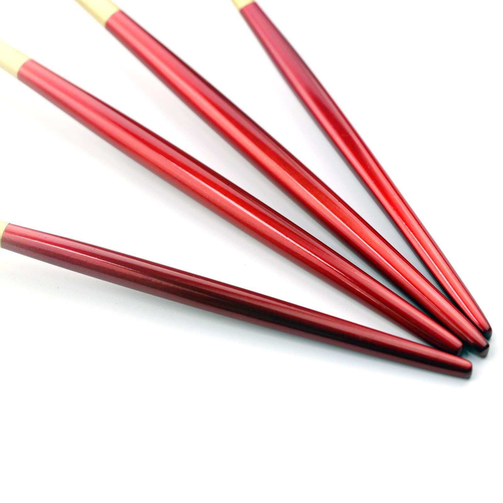 Gugrida Gugrida 20 Pieces Matte Gold Red Handle 18/10 Stainless Steel Silverware Set, Flatware Set Titanium Black Cutlery Set, Utensils Set for Home Restaurant Service Set for 4, Dishwasher Safe (Red Gold)