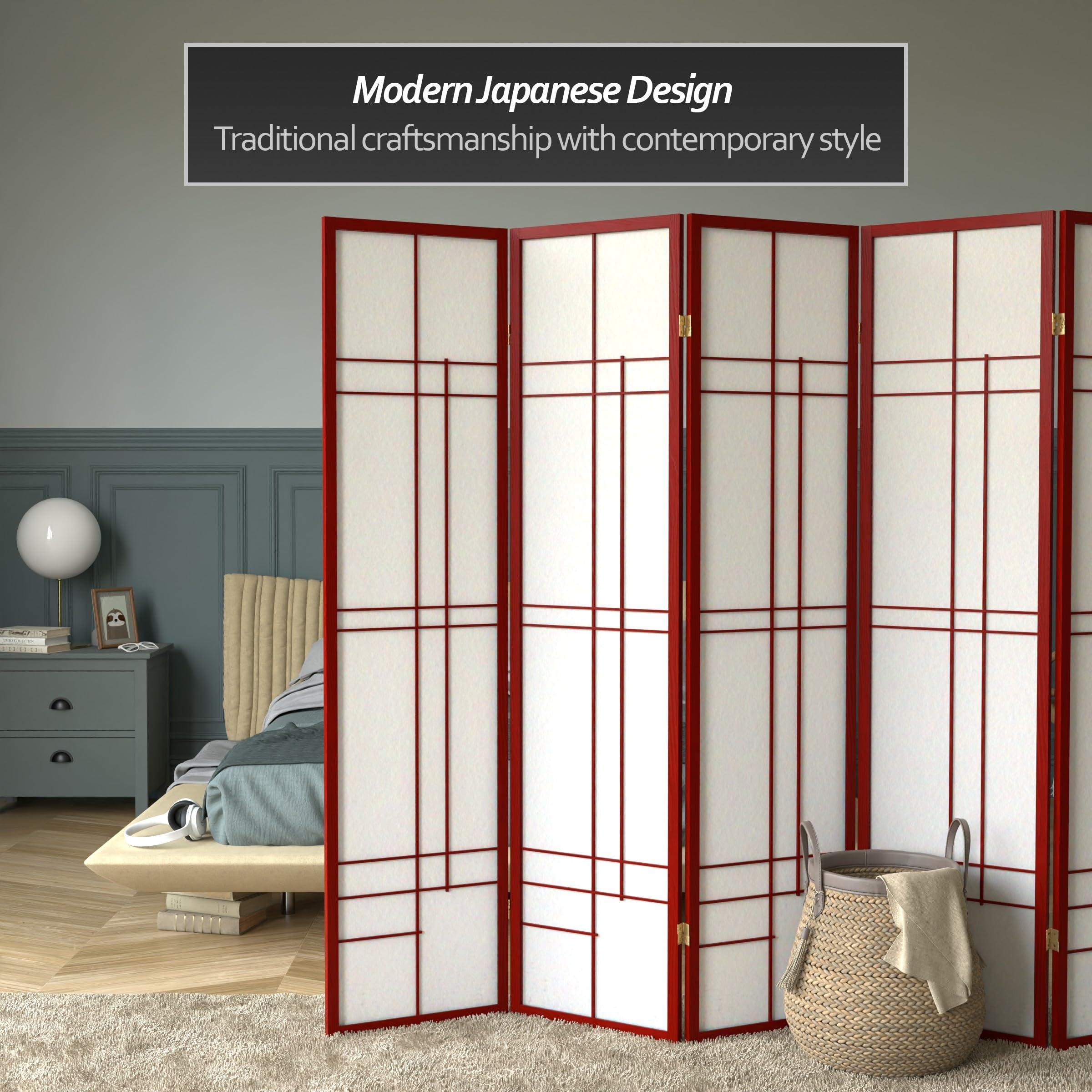 ORIENTAL Furniture Red Lantern SSCEUD-6_Panel-Rosewood Folding Screen