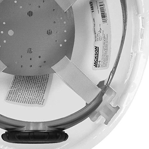 Jackson Safety Jackson Safety SC-6 Hard Hat - Made in the USA - 370 Speed Dial 4-Point Ratchet Suspension Construction Hard Hat - Cap Style with Longer Bill for Improved Comfort and Safety, ANSI Compliant (12 Pack)