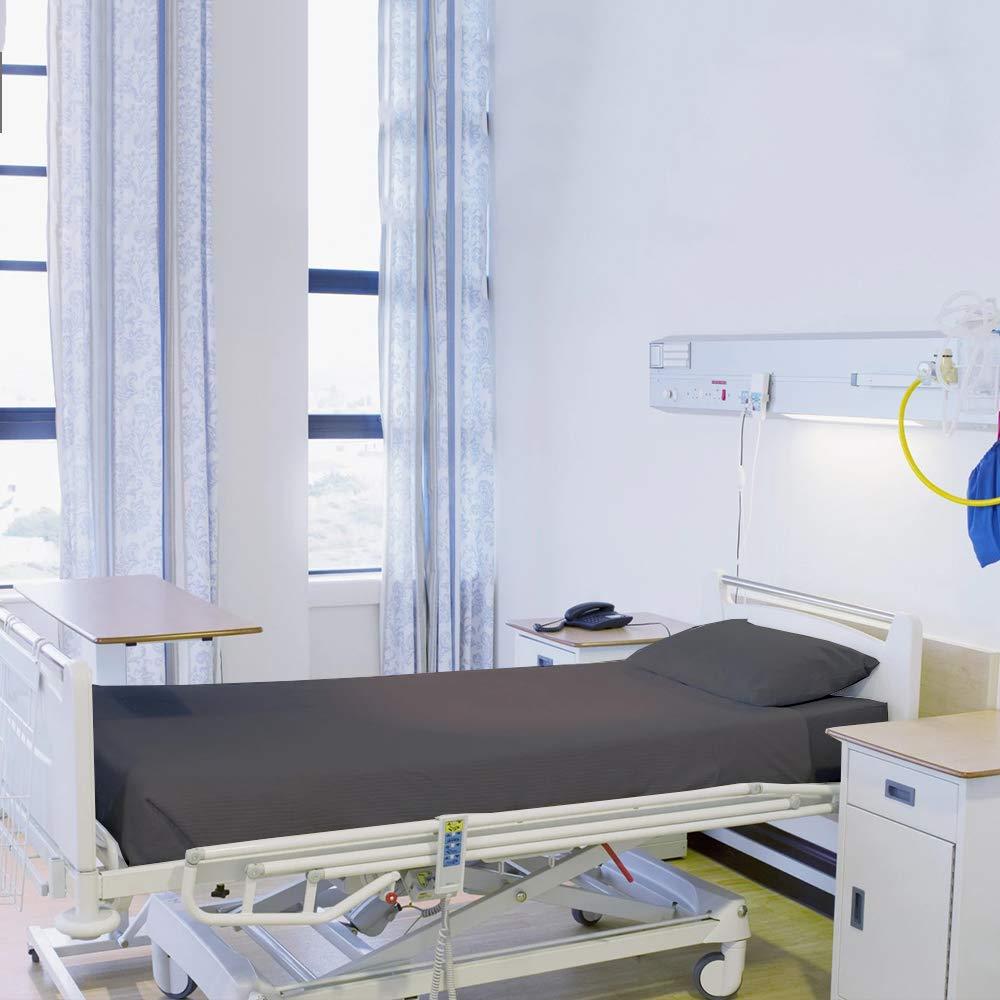 KLOTHY KLOTHY 6 Pack Fitted Hospital Bed Sheets - 100% Egyptian Cotton Sheet - Soft and Comfy 400 Thread Count (Dark Grey, Twin XXL 39\" x 84\"x 8\")