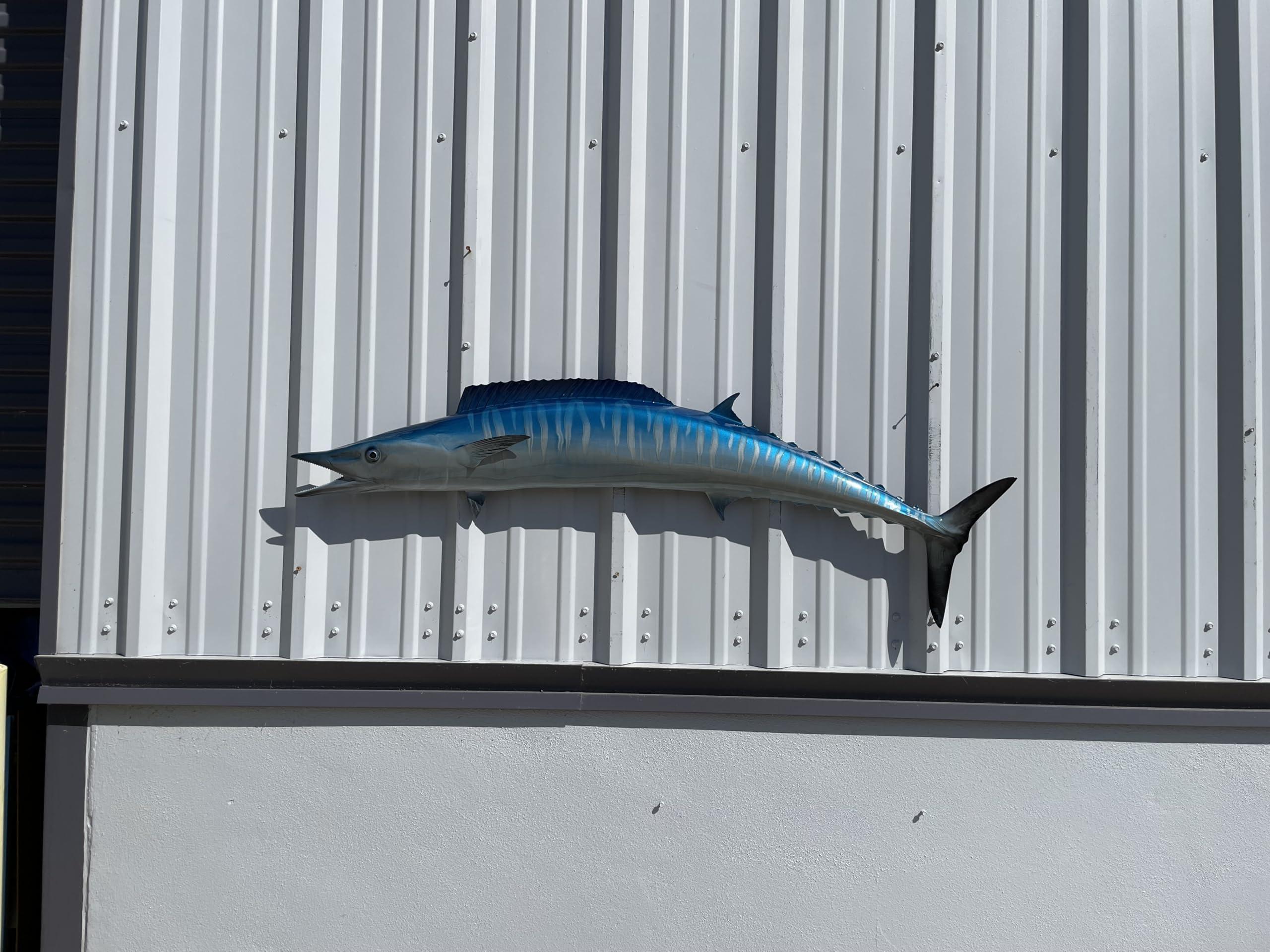 Mount This Fish Company in Stock - 54" Wahoo Half Sided Fish Mount Replica Affordable Coastal Decor