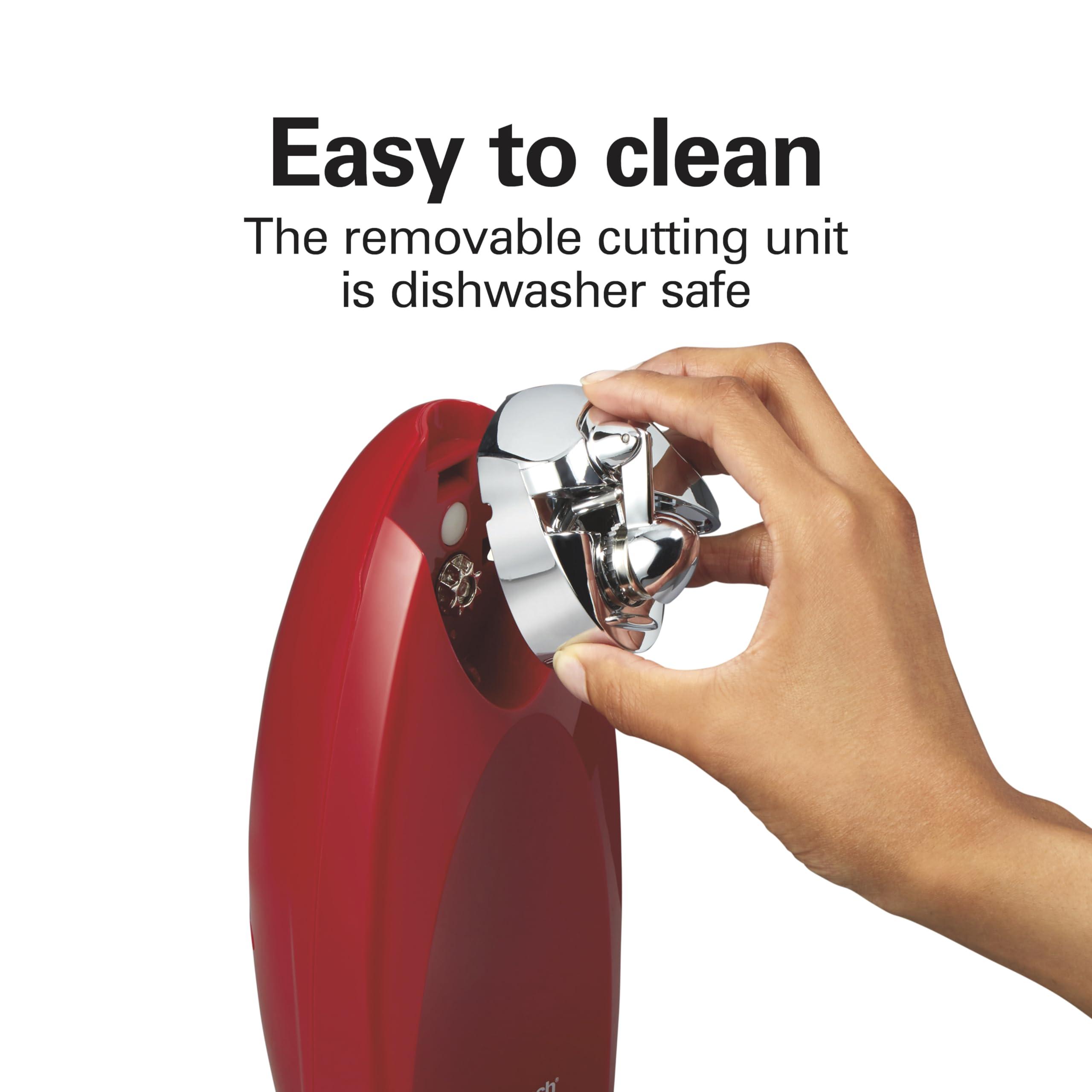 Hamilton Beach Hamilton Beach Electric Automatic Can Opener with Auto Shutoff, Knife Sharpener, Cord Storage, and SureCut Patented Technology, Extra-Tall, Red