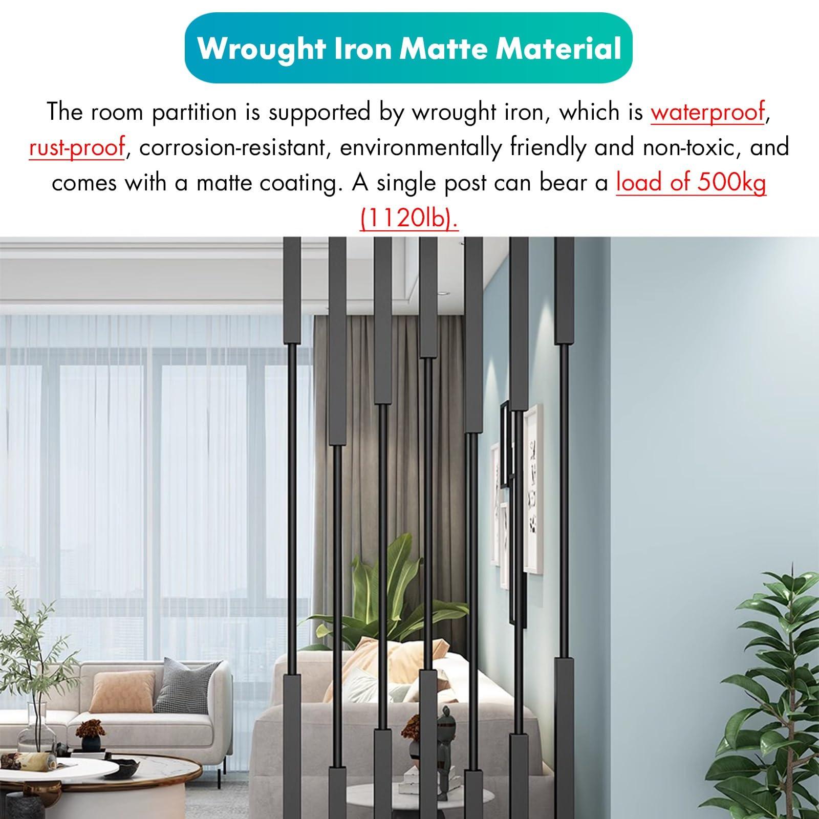 LZMZMQ Office Cubicle Roomdivider for Porch/Dining/Dormco, Extra Tall 8/7.5/7/ 6.5/6/ 5.5/5 Feet Privacy Dividers/Free Standing Divier Decor, Retractable Portable Garage Divider Wall (Color : 1 pcs,