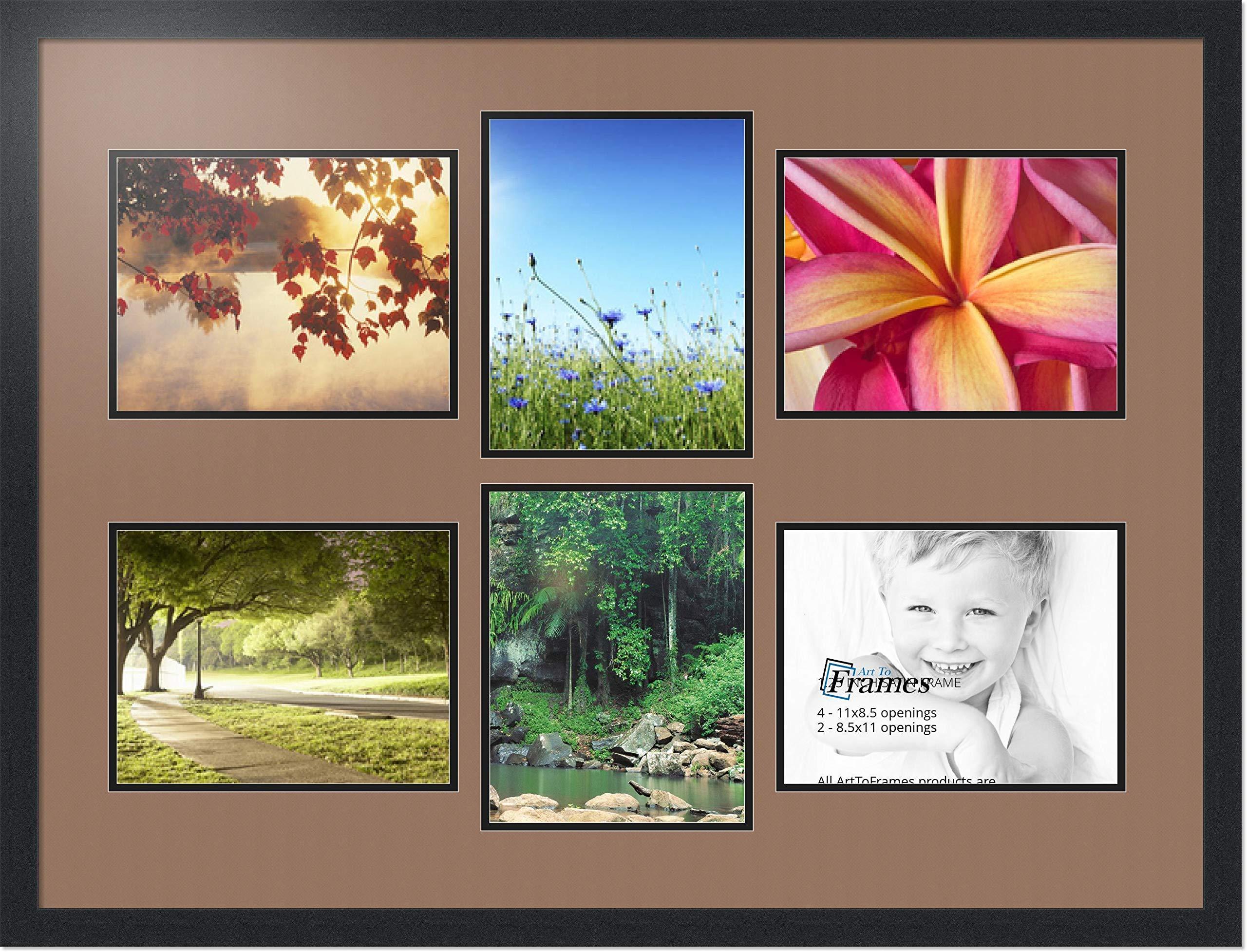 ArtToFrames Art to Frames Double-Multimat-1014-767/89-FRBW26079 36 by 27-Inch Picture Frame, 1.25-Inch Wide, Satin Black