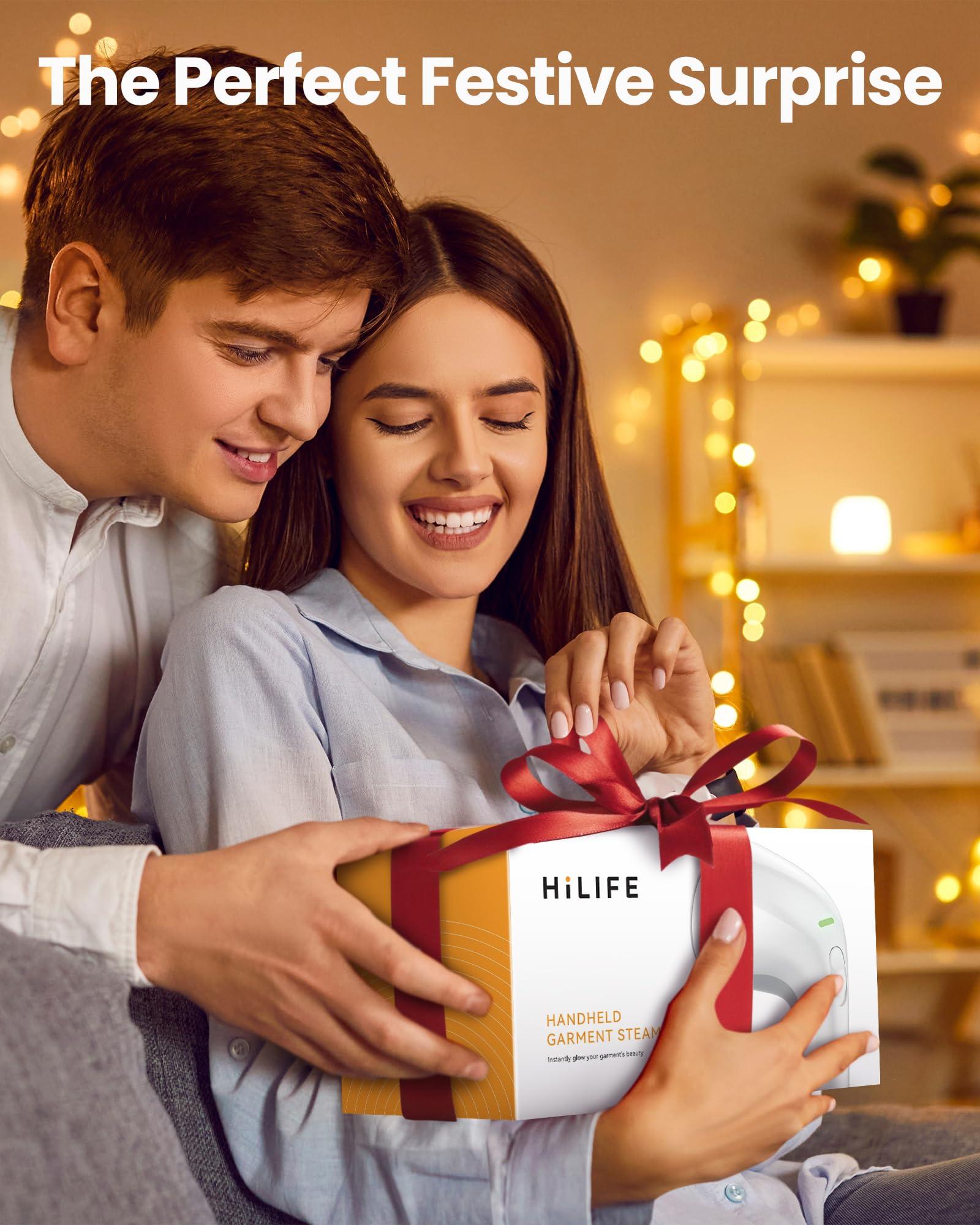 HiLIFE HiLIFE Steamer for Clothes, 1100W Clothes Steamer with Large 300ml Tank, Handheld Clothing Steamer, Fabric Wrinkle Remover, Portable & Compact Travel Size Garment Steamer ONLY FOR 120V (Blue)