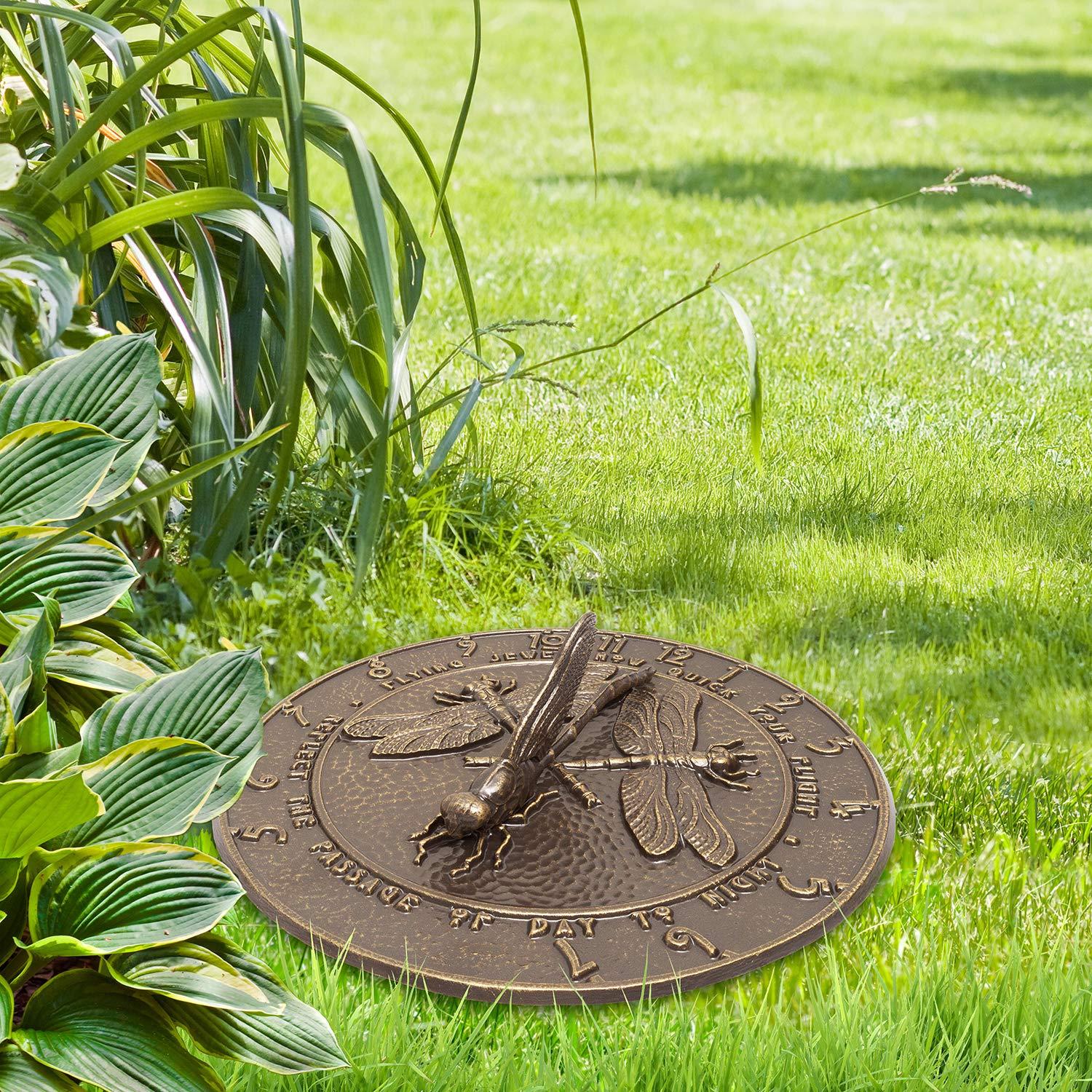 Whitehall Products Whitehall Products 691 Dragonfly Sundial, 12x12, French Bronze