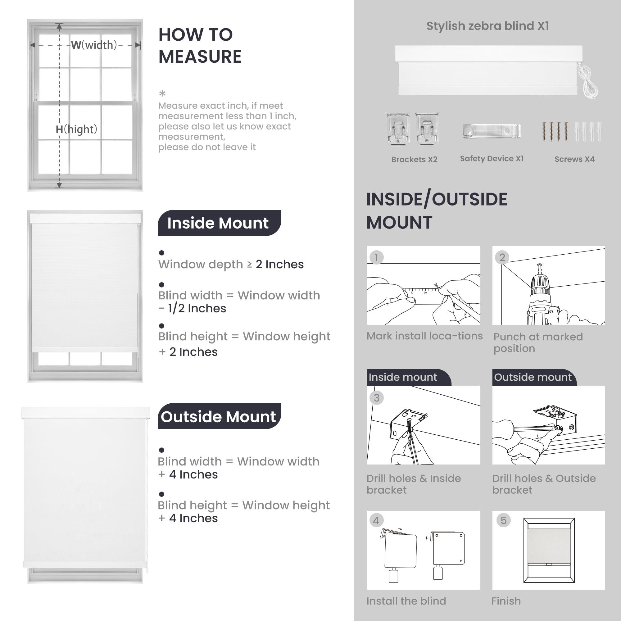 HOTSOON HOTSOON Light Filtering Roller Shades for Windows, Roller Blinds with UV Protection, Window Shades, Window Blinds Solar Fabric Easy Installation for Home Office, Custom Size, Beige, 20" W x 68" H