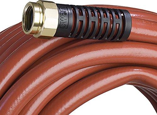 Swan Products Swan Products SNCG58050 CONTRACTOR+ Commercial Duty Clay Water Hose with Crush Proof Couplings 50' x 5/8", Red