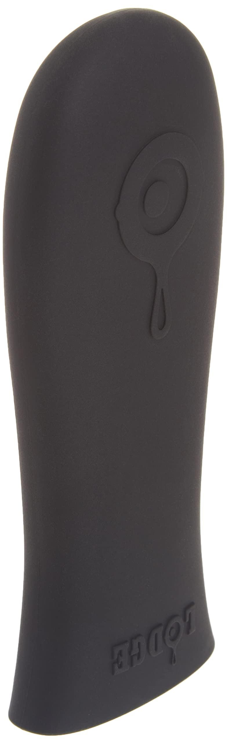 Lodge Lodge Seasoned Cast Iron 5 Piece Bundle with Silicone Handle Holder, Black