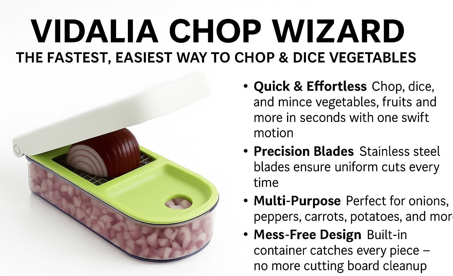 VIDALIA CHOP WIZARD Vidalia Chop Wizard - Chop Your Kitchen Prep Time In Half!