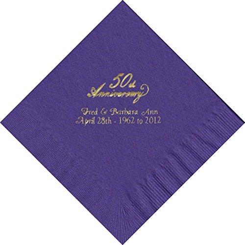 Party Favors Plus Rush 24 Hour Processing 100 Printed Personalized Luncheon napkins Cocktail Party Napkins with express shipping