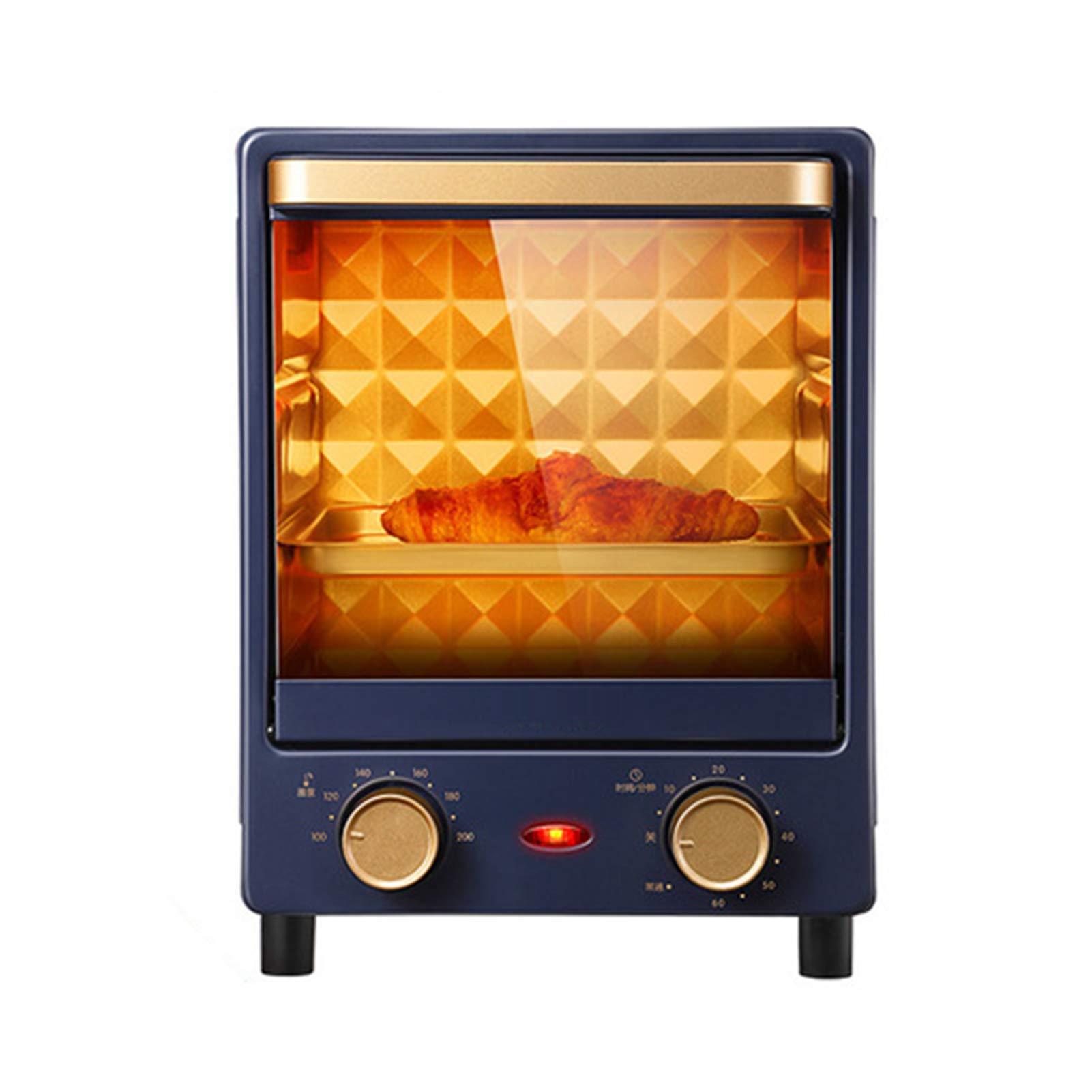 NEWCES Electric Oven 12L Vertical Multi-Function Household Mini Oven Toaster Mirror Glass Insulation Explosion-Proof for Baking Cake Pizza