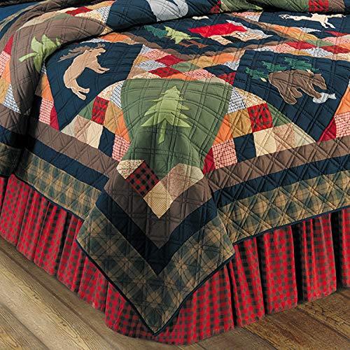 C&F Home C&F Home Timberline Twin Quilt 100% Cotton Lightweight Machine Washable Reversible Bedspread Coverlet Twin Blue