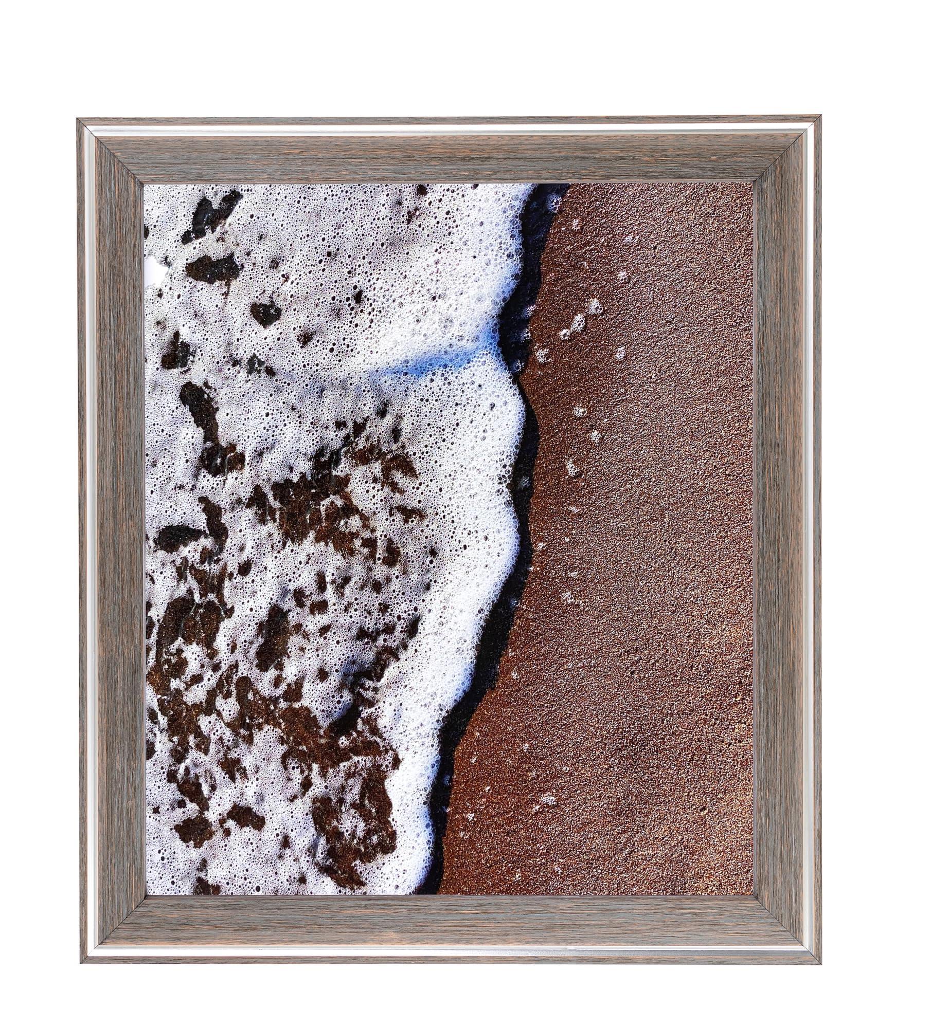 ArtToFrames ArtToFrames 17x20 Inch Gray Picture Frame, This 1.25 Inch Custom Wood Poster Frame is Contrast Light Grey - Comes with Economy Acrylic and Corrugated Backing (2WOMD11215-17x20)