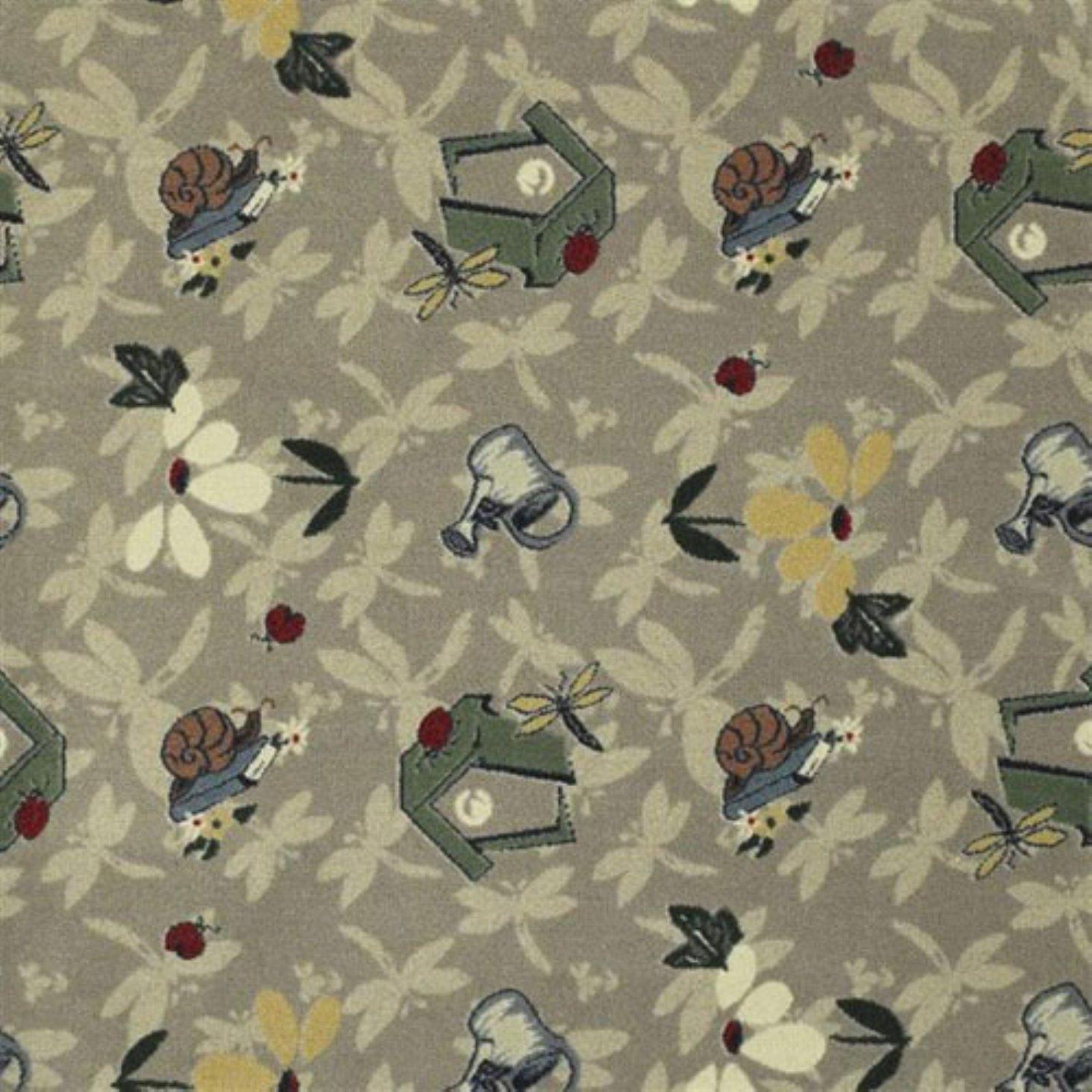 Joy Carpets Joy Carpets Kaleidoscope Flower Garden Whimsical Area Rugs, Green