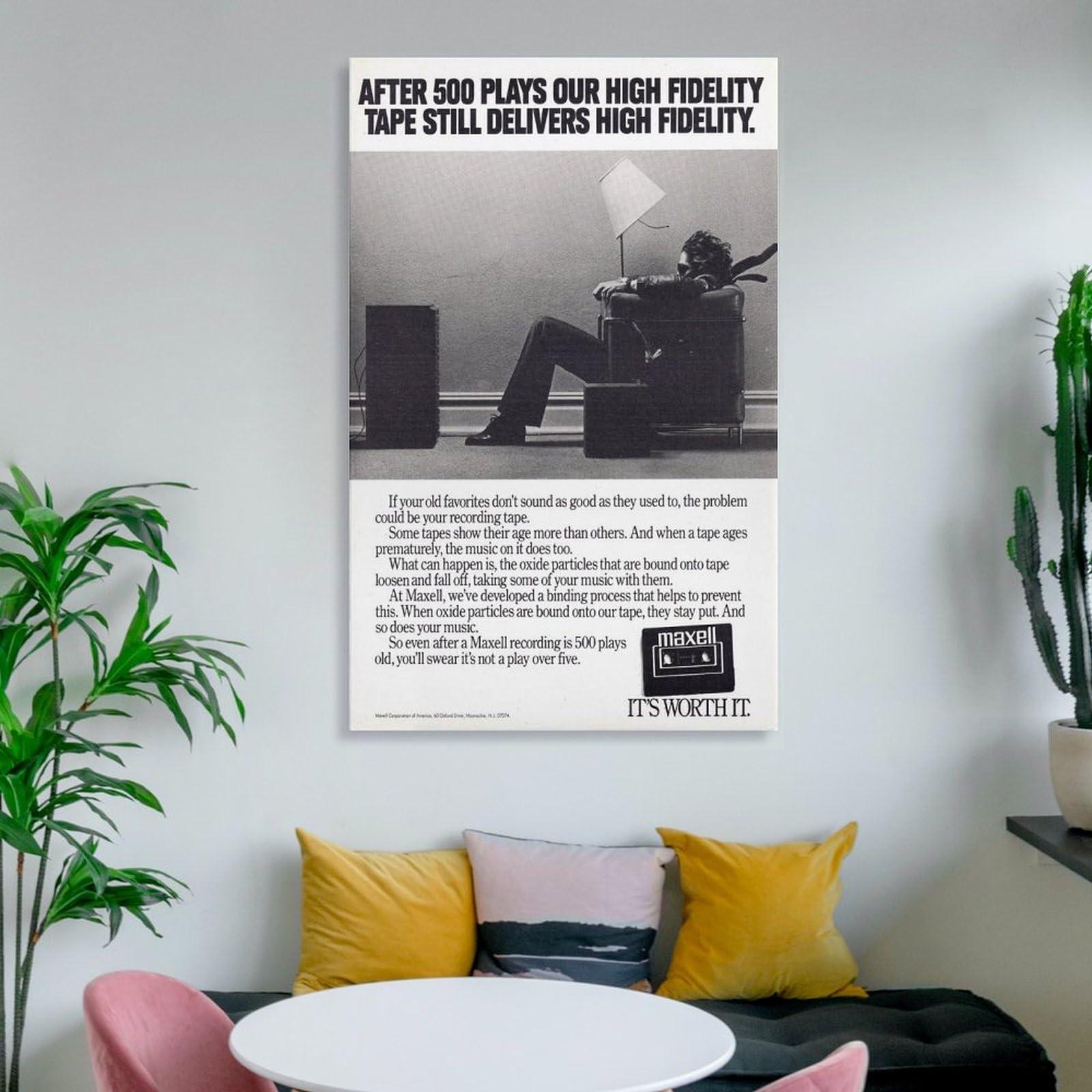 KURITY KURITY 1979 Blown Away Guy Maxell Canvas Poster Wall Art Print by Steve Steigman Canvas Painting Posters And Prints Wall Art Pictures for Living Room Bedroom Decor 20x30inch(50x75cm) Unframe-style