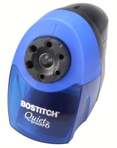 Bostitch Office Bostitch Office QuietSharp 6 Electric Pencil Sharpener, Heavy Duty Classroom Sharpener, Size Selector with 6 Different Sizes, Perfect for Classroom and Homeschool Use, Blue