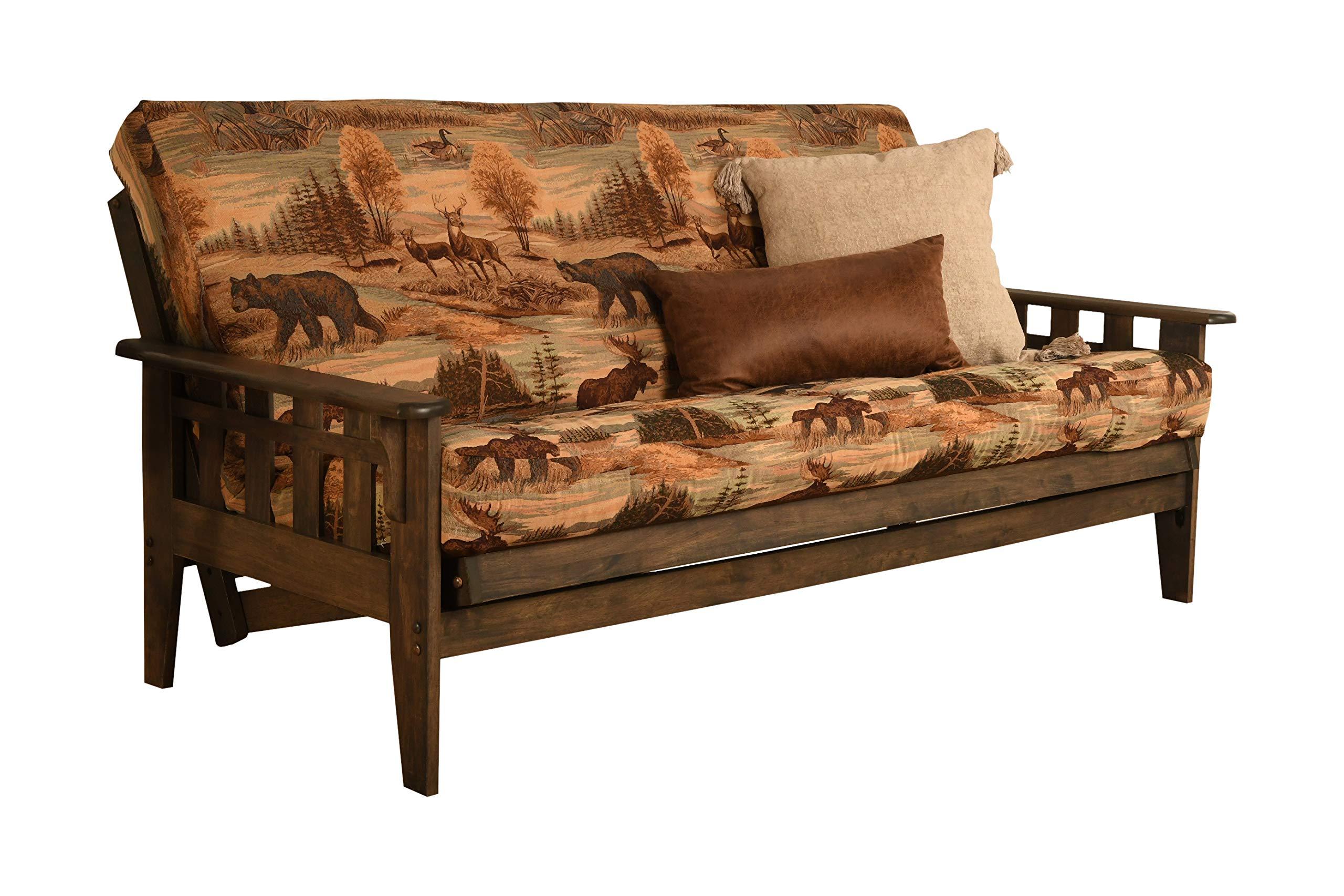 Kodiak Furniture Kodiak Furniture Tucson Full Size Futon Set in Rustic Walnut Finish, Canadian