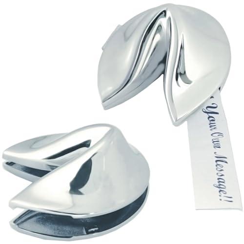 Natico Natico Originals Non-Tarnishing Silver Fortune Cookie Paperweight, Desktop Gift, Resturant Decor (60-2700)