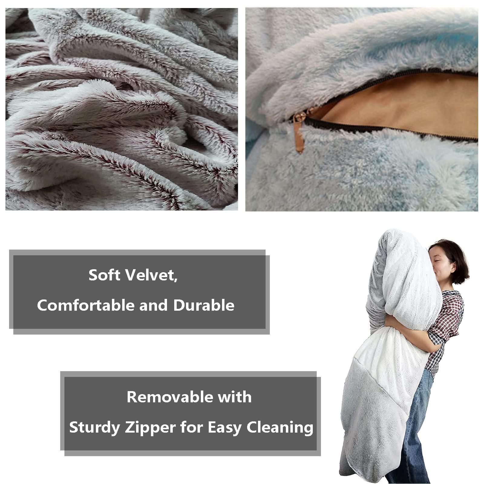 TRAVEVA Big Huge Giant Bean Bag Chair for Adults,Bean Bag Chairs in Multiple Sizes and Colors Giant Foam-Filled Furniture - Machine Washable Covers, Double Stitched Seams (Rose, 5FT)