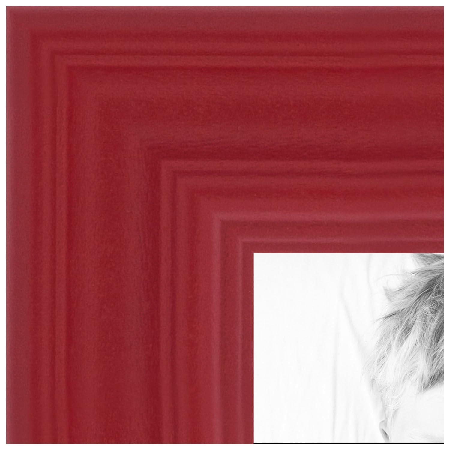 ArtToFrames ArtToFrames 16x20 Inch Red Picture Frame, 5 - Pack, This 1.00 inch Custom Wood Poster Frame is Red, Comes with Economy Acrylic (Frame_Pack_5_0066-60823-YRED-16x20)