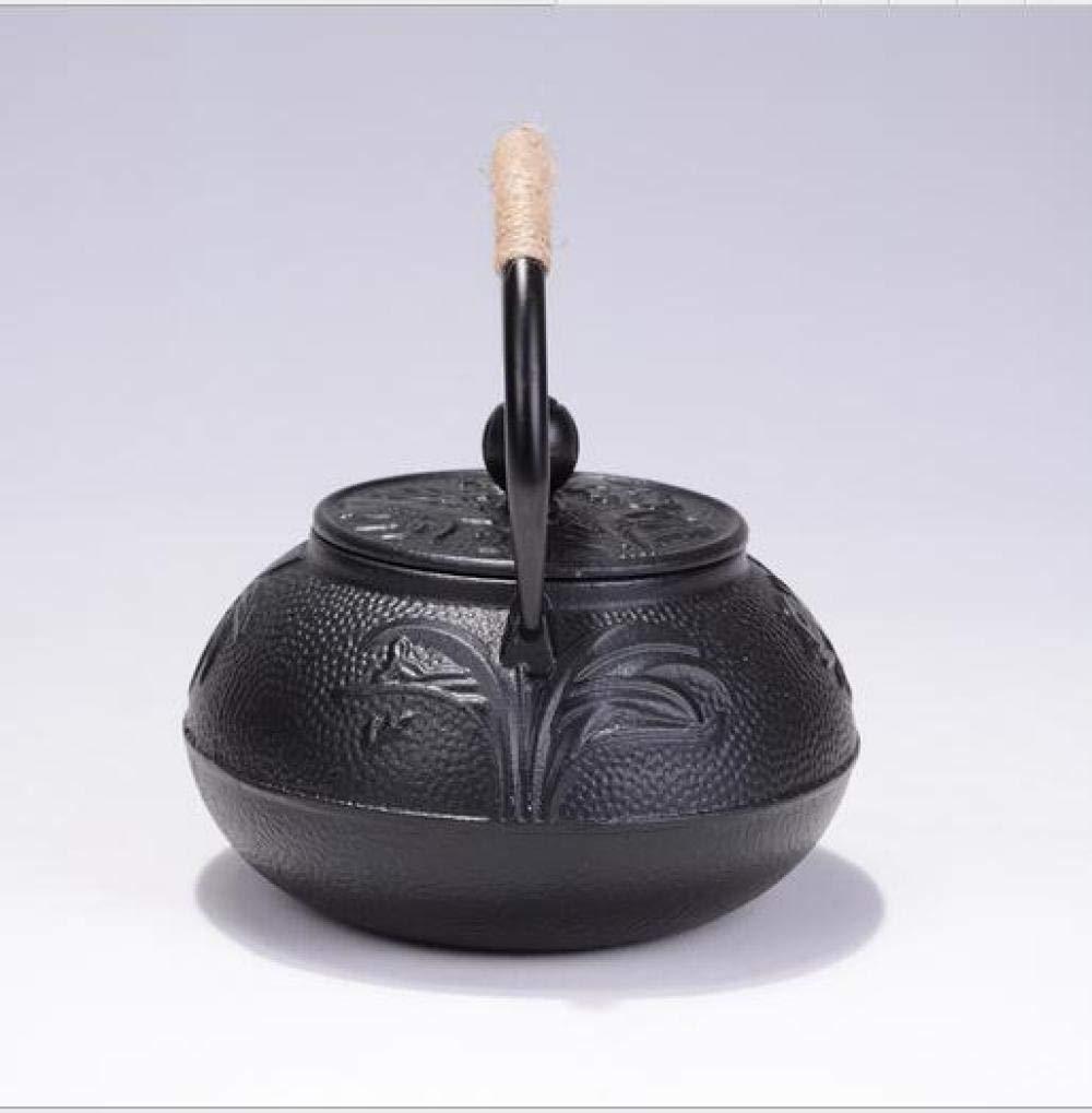 YQBUER Teapot tool Tea Set Exotic Teapots Cast Iron Teapots Chinese Style Uncoated Cast Iron Kettle Tetsubin Teapot Cooking Tools Black Hobnail Tea Pot Kettle