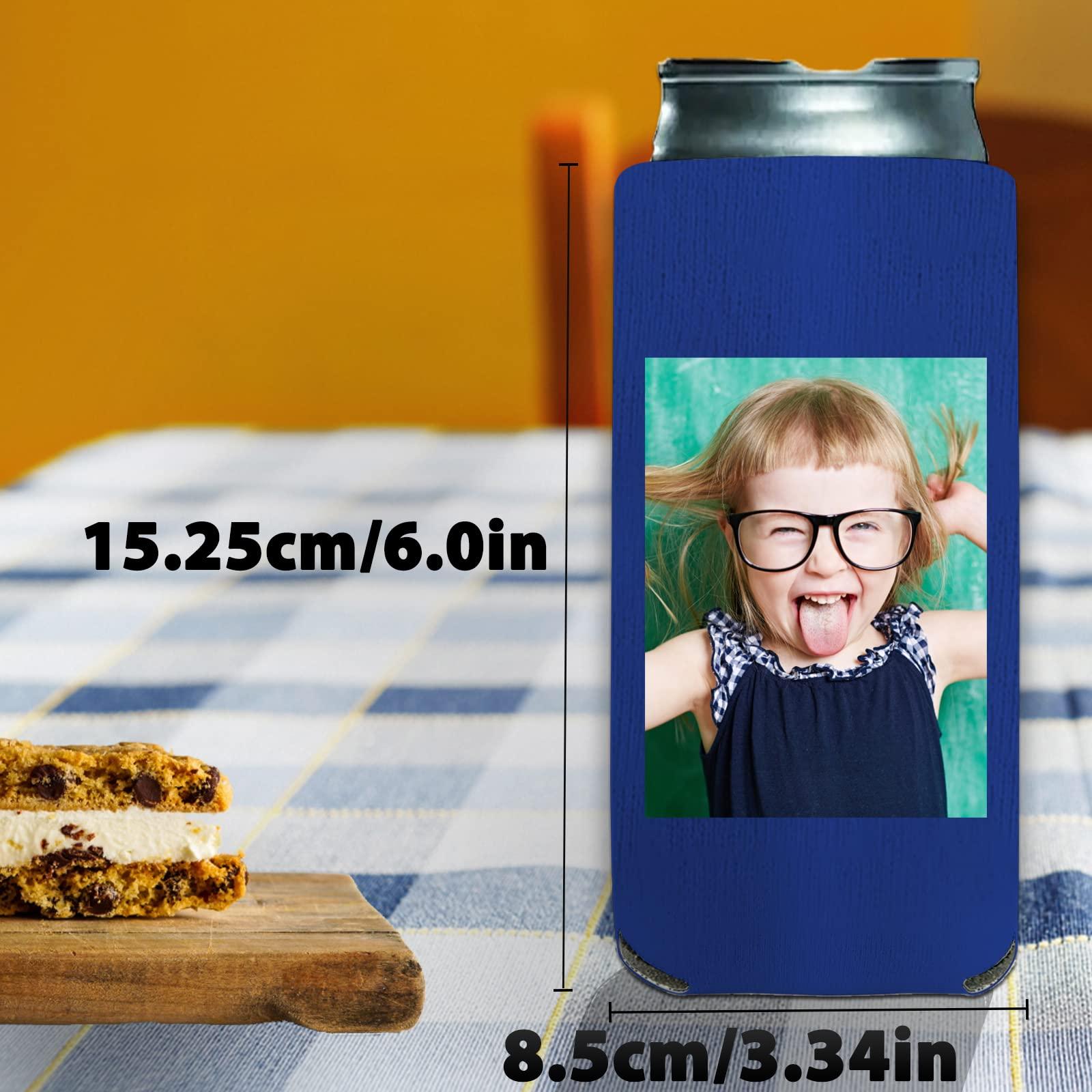 HomeLoft Basics Personalized Can Cooler Sleeves Custom Slim Beer Cozy Bulk Customized with Image Text Logo Insulated Beverage Bottle Holder Cover for Wedding Birthday Party