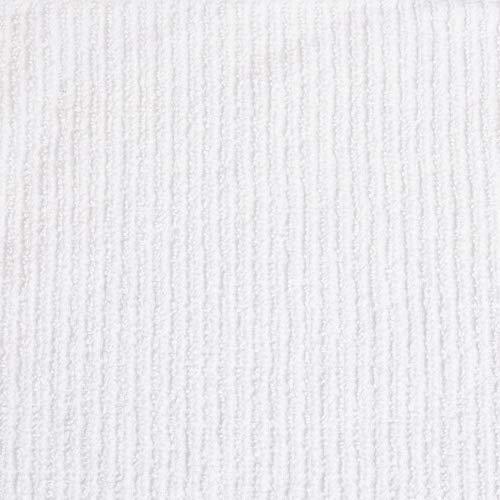 Living Fashions Bar Mop Cleaning Kitchen Dish Cloth Towels,100% Cotton, Machine Washable, Everyday Kitchen Basic Utility Bar Mop Dishcloth Set of 12, White